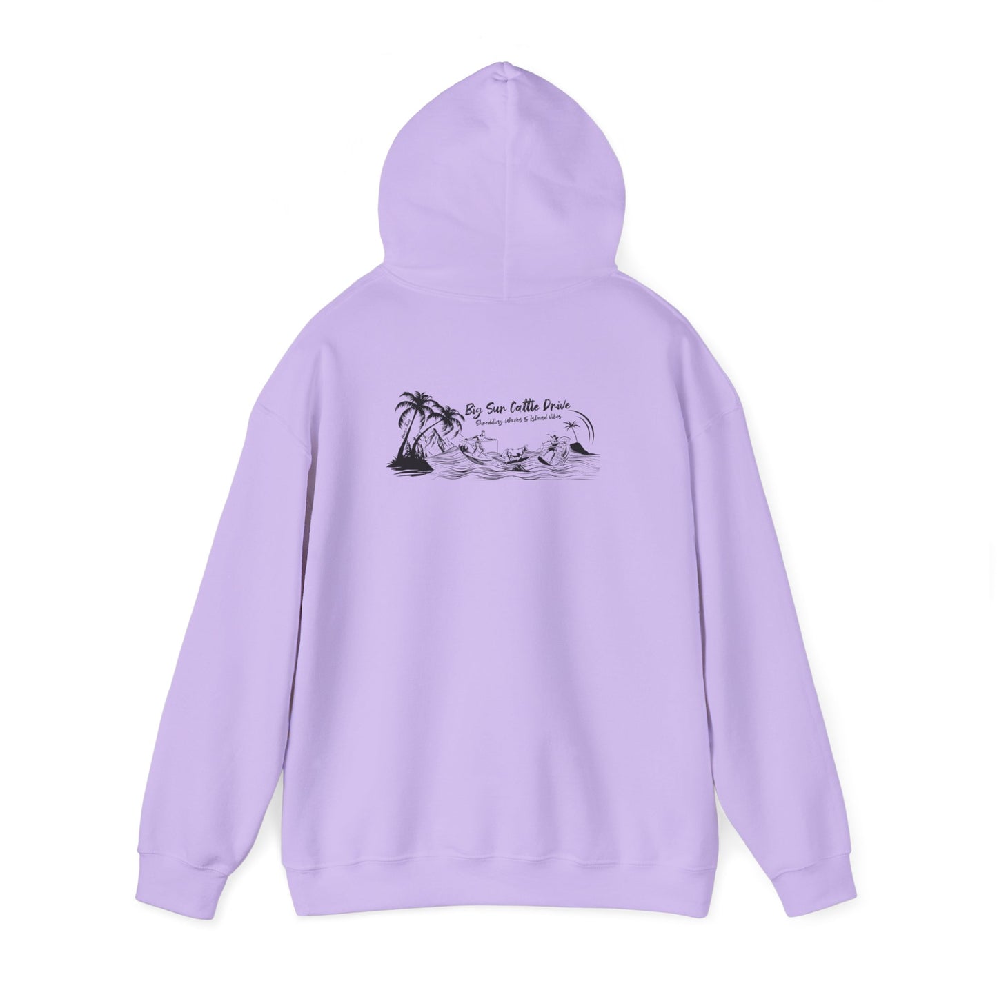 Big Sur Cattle Drive, Shredding Waves (Island Vibes Design) Hoodie