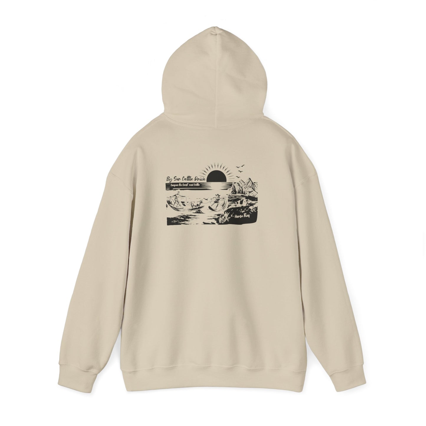 Big Sur Cattle Drive: Conquering the Coast an Cattle Hoodie