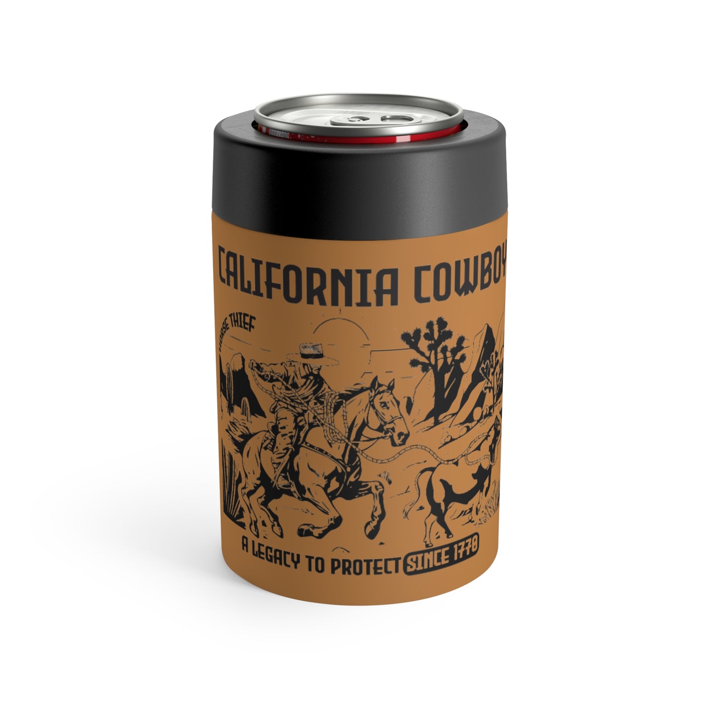 California Cowboy: A Legacy to Protect Since 1770 High Desert Design (12 Oz Can Tumbler)