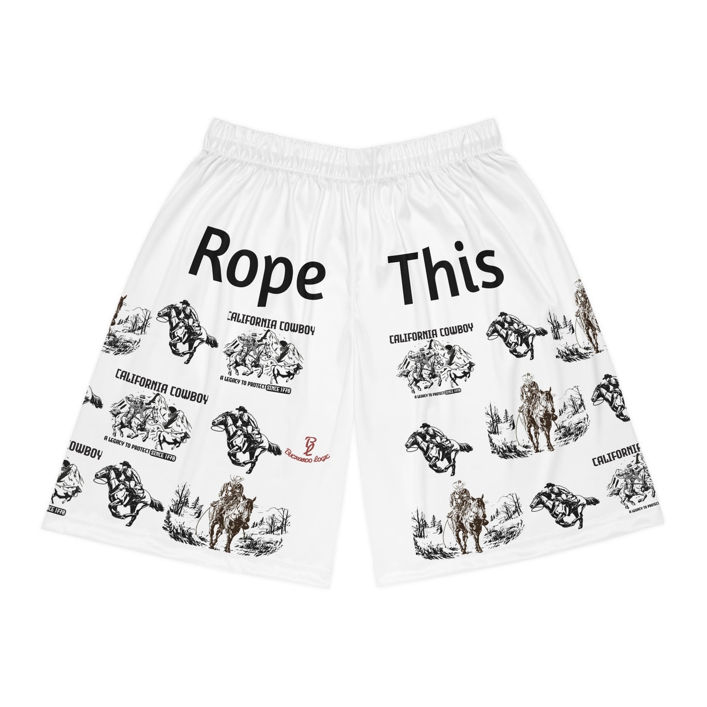 Rope This (Front design), California Cowboy Collection Shorts