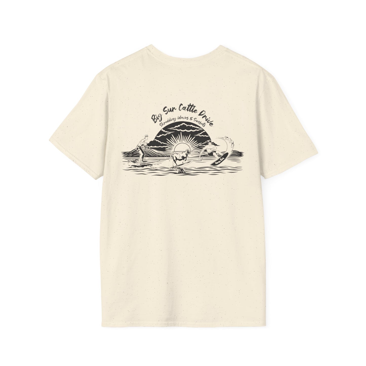 Big Sur Cattle Drive, Shredding Waves and Sunsets (Classic Tee)