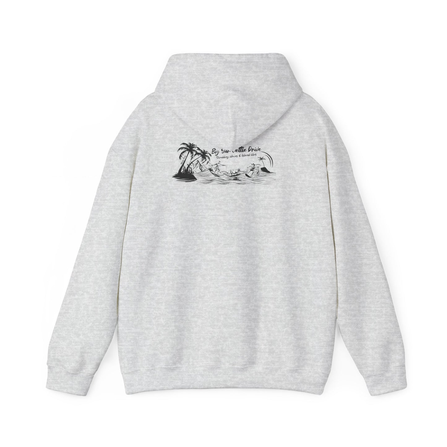 Big Sur Cattle Drive, Shredding Waves (Island Vibes Design) Hoodie