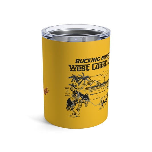 Bucking Horse Beach, West Coast Cowpoke (10oz Yellow Tumbler)