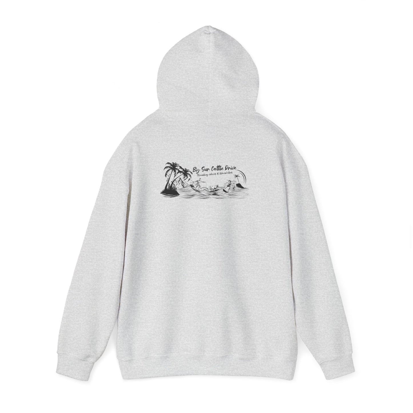 Big Sur Cattle Drive, Shredding Waves (Island Vibes Design) Hoodie