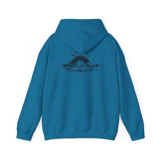 Big Sur Cattle Drive, Shredding Waves (Sunset Design) Hoodie