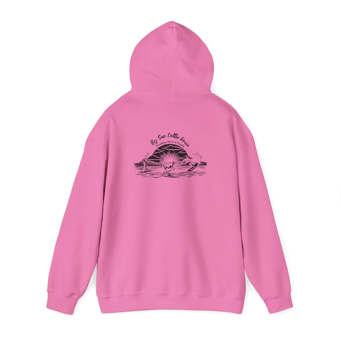 Big Sur Cattle Drive, Shredding Waves (Sunset Design) Hoodie