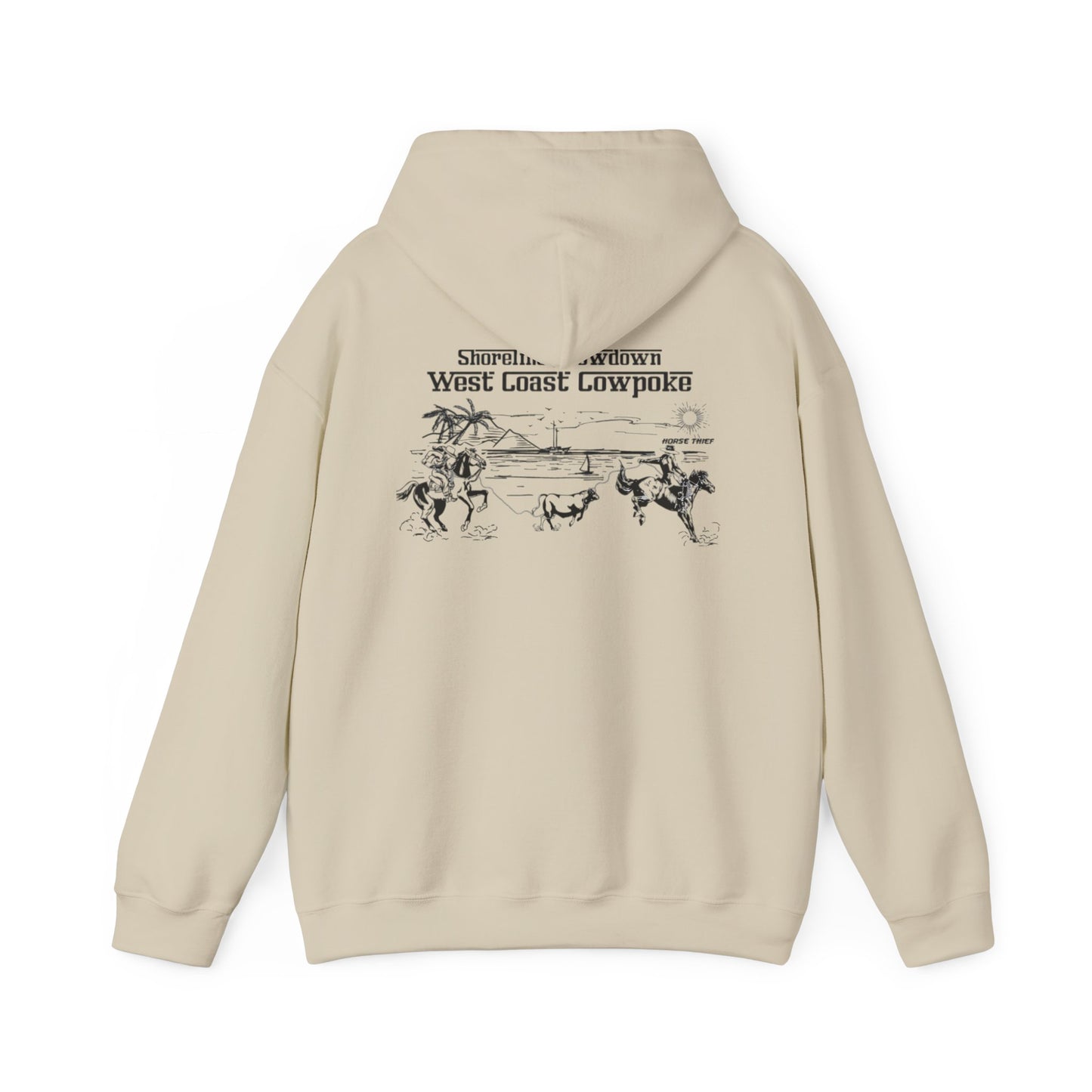 Shoreline Showdown, West Coast Cowpoke (Simplified Design) Hoodie