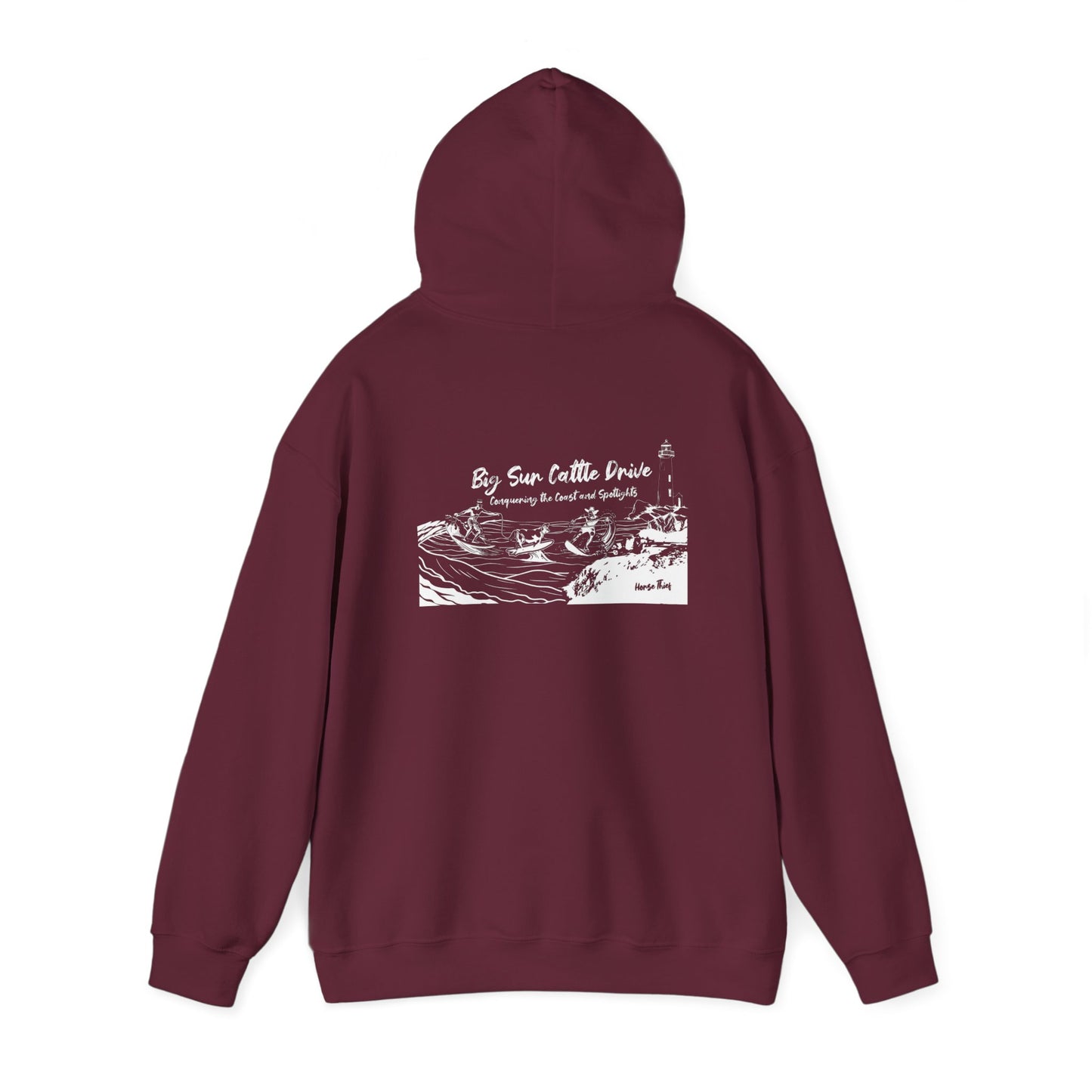 Big Sur Cattle Drive: Conquering the Coast and Spotlights Hoodie