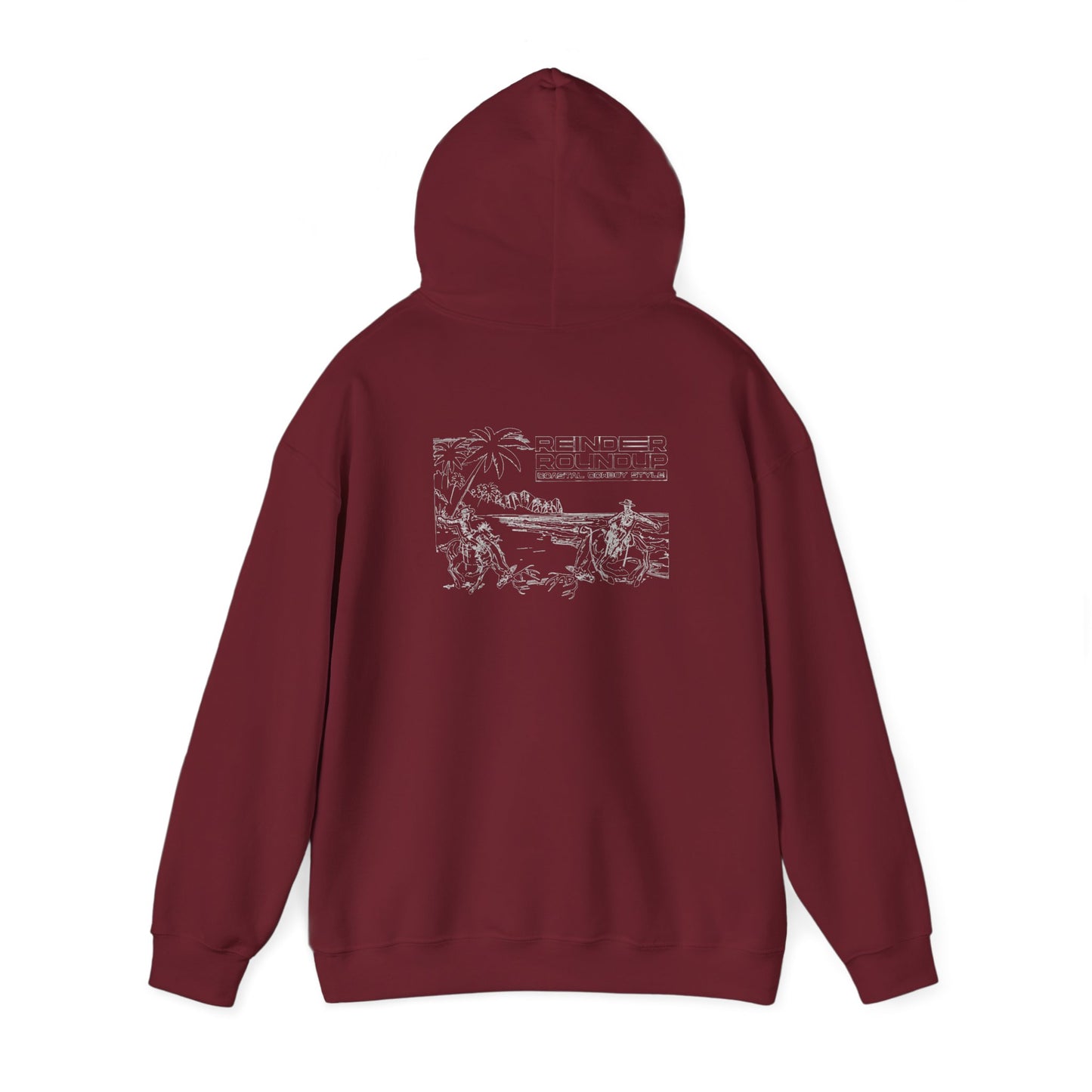 Reindeer Roundup, Coastal Cowboy Style (Dark Hoodie)