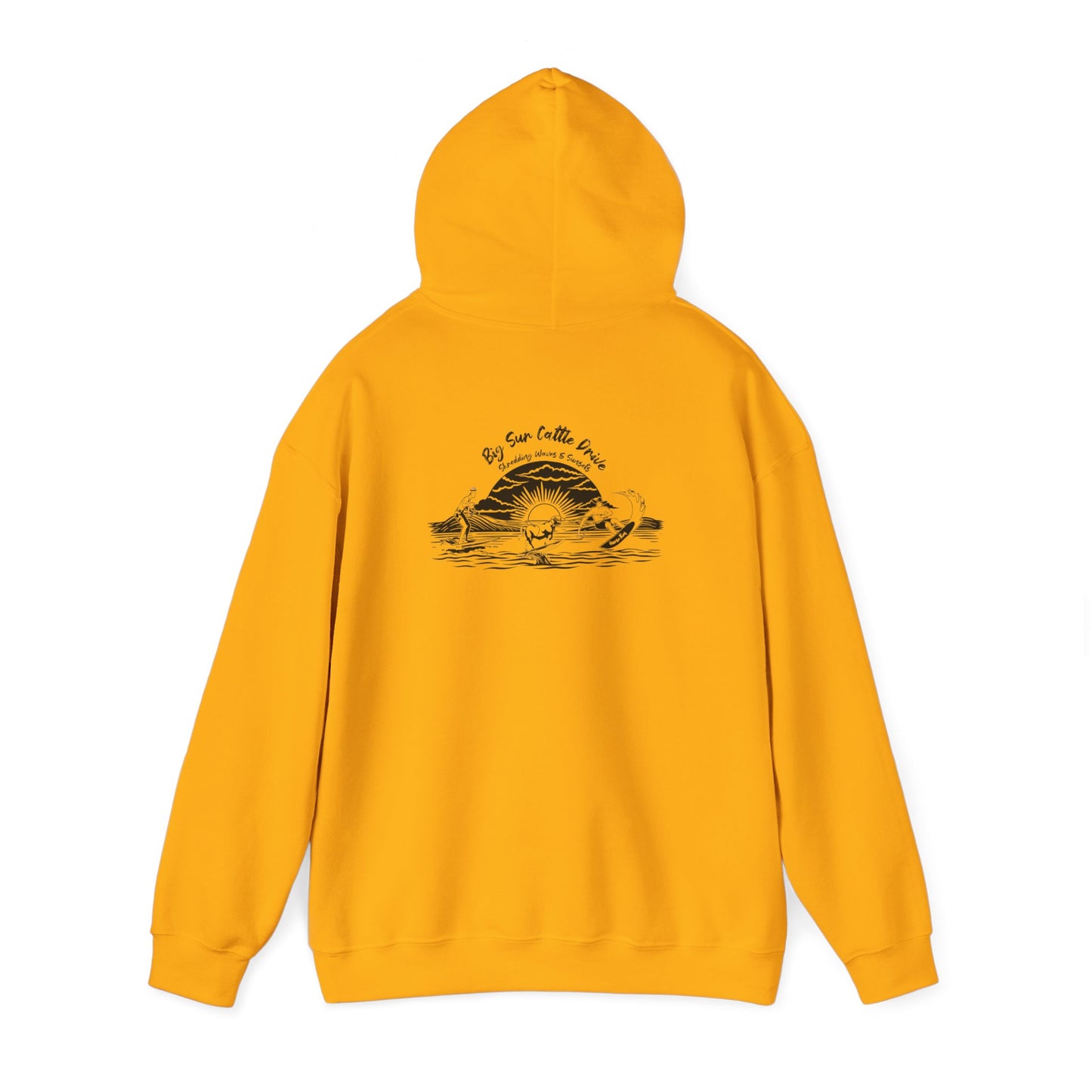 Big Sur Cattle Drive, Shredding Waves (Sunset Design) Hoodie