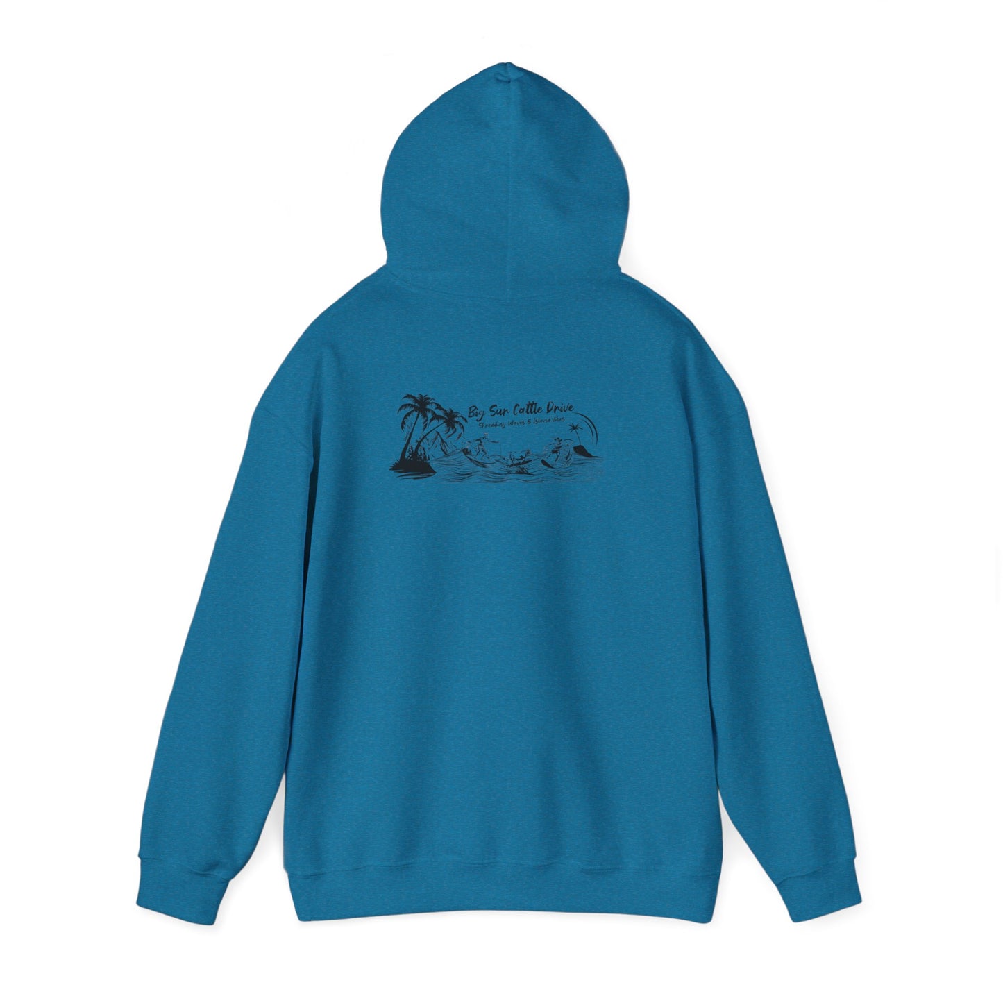 Big Sur Cattle Drive, Shredding Waves (Island Vibes Design) Hoodie