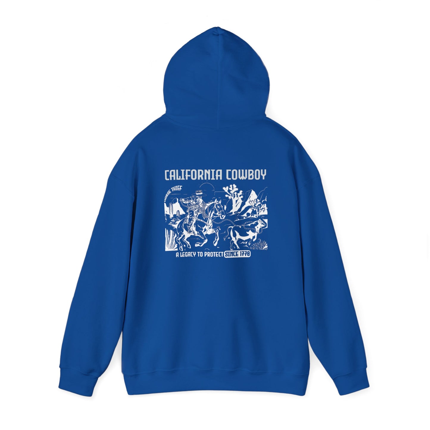 California Vaquero, A Legacy to Protect Since 1770, High Desert Design (Dark Hoodie)