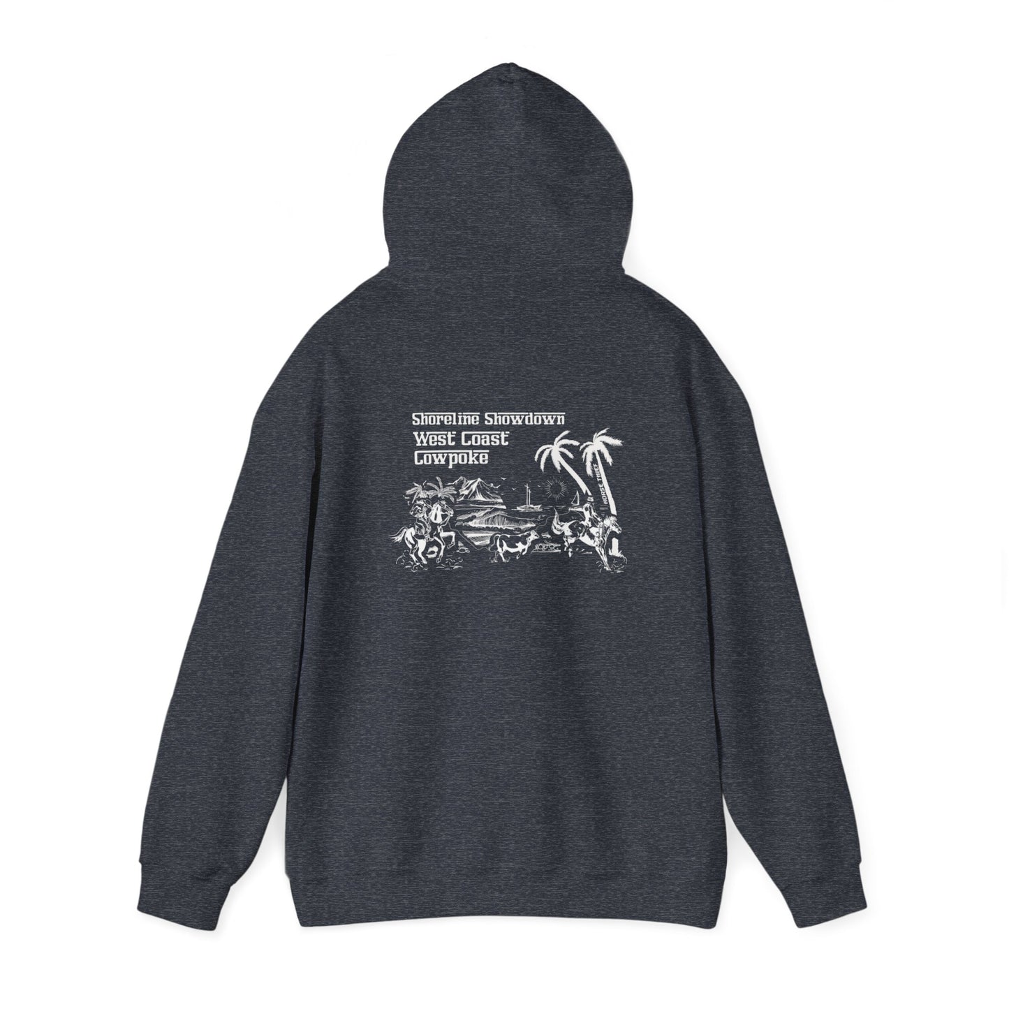 Shoreline Showdown, West Coast Cowpoke (Dark Hoodie)