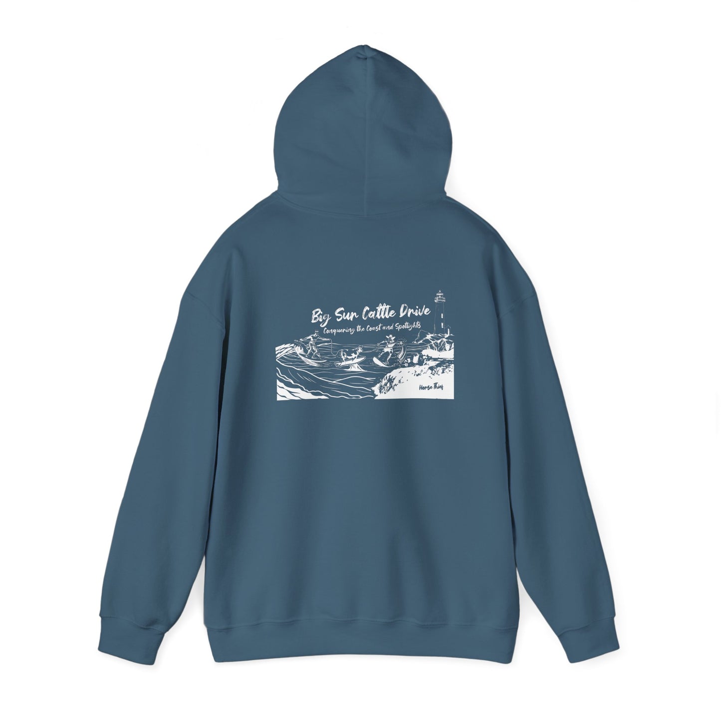 Big Sur Cattle Drive: Conquering the Coast and Spotlights Hoodie