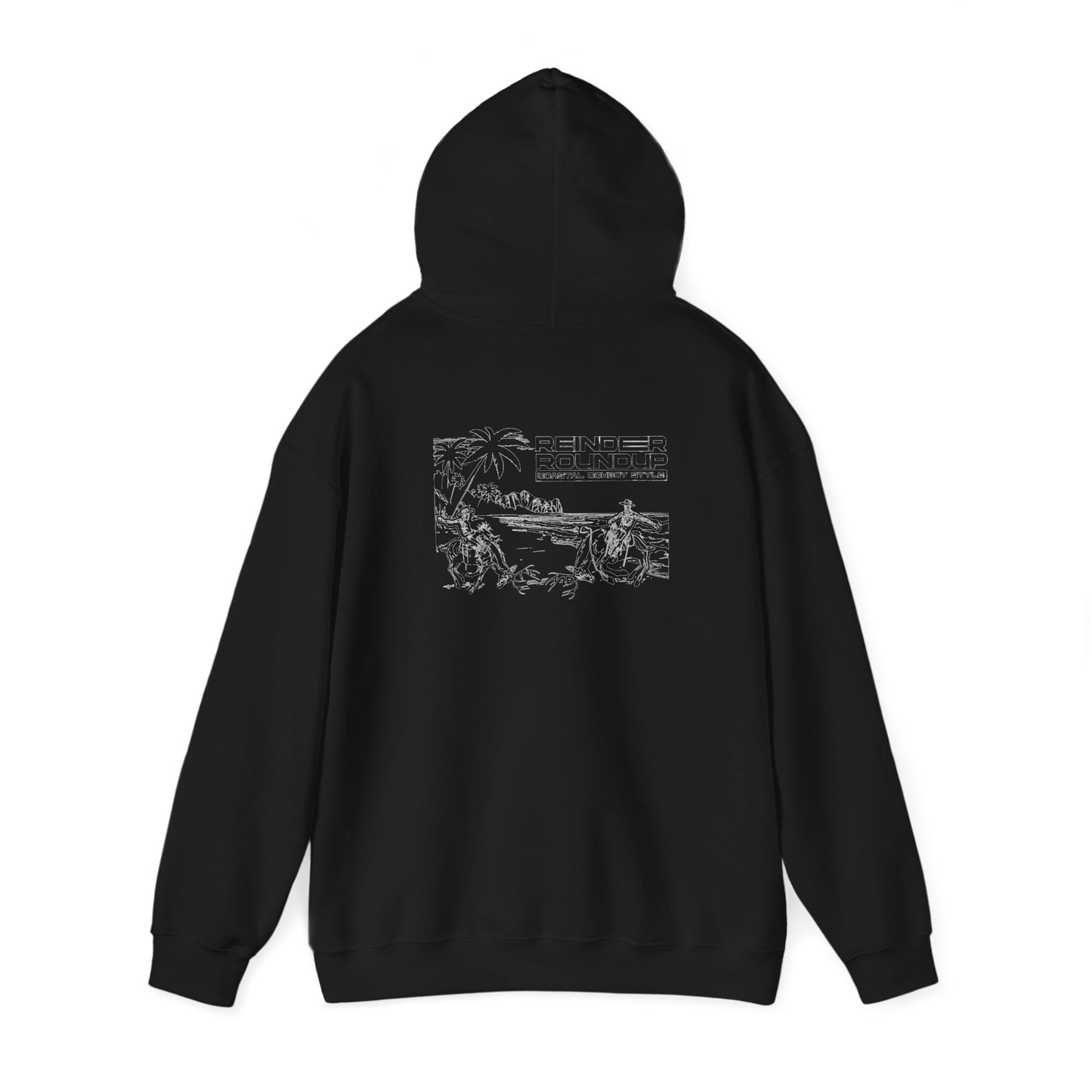 Reindeer Roundup, Coastal Cowboy Style (Dark Hoodie)