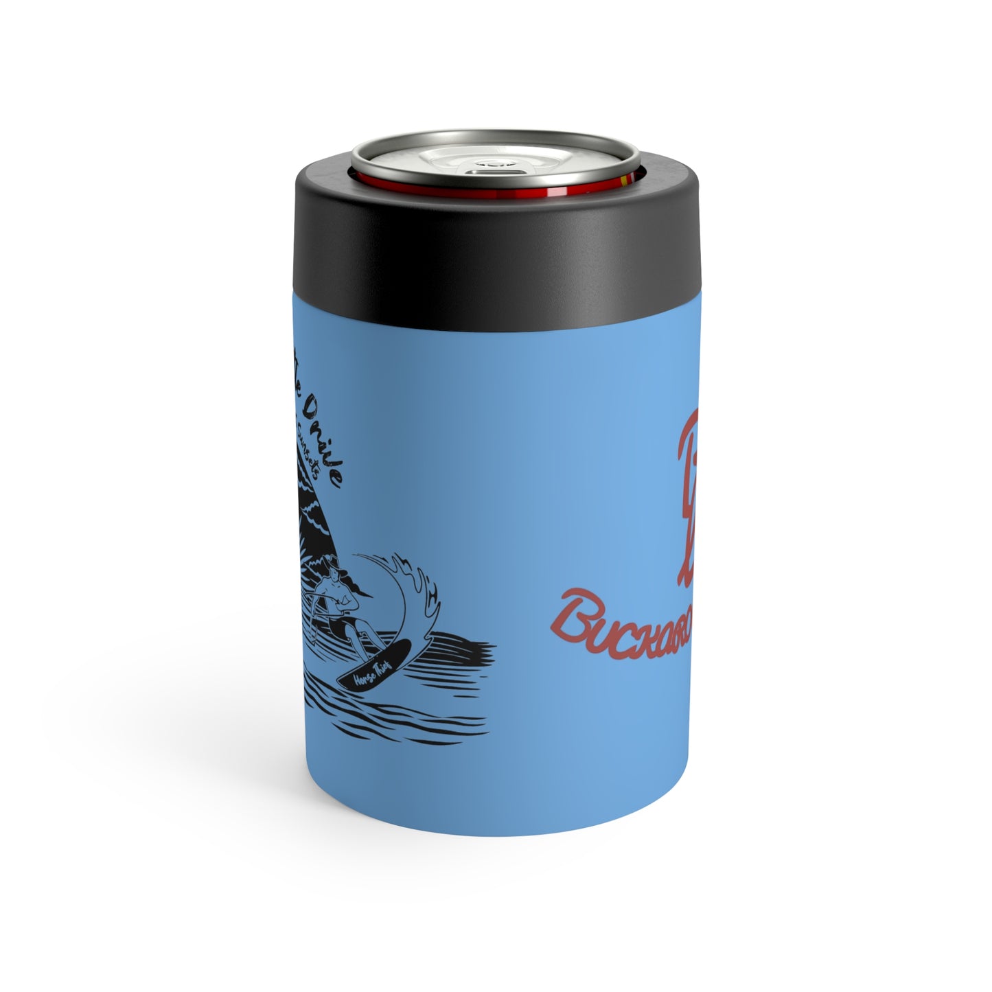 Big Sur Cattle Drive: Shredding Waves and Sunset (12 Oz Can Tumbler)