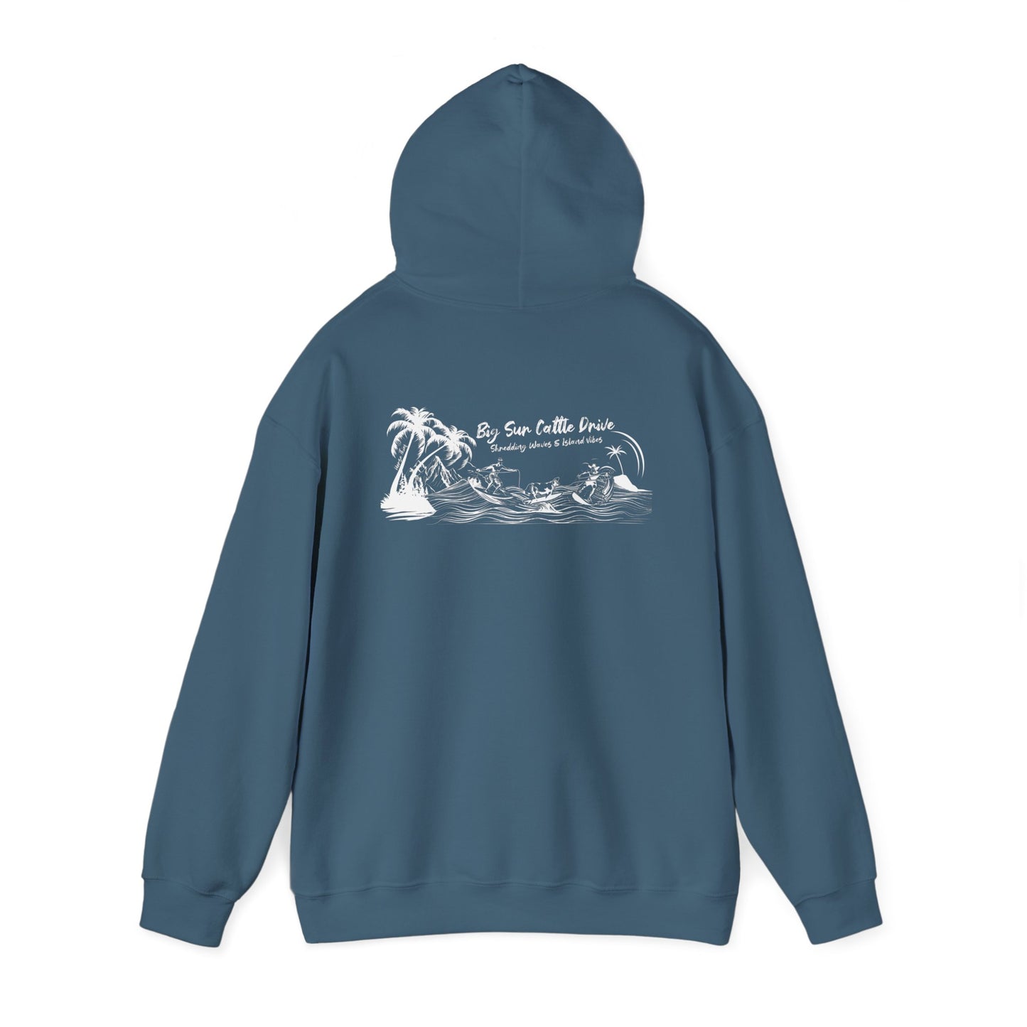 Big Sur Cattle Drive, Shredding Waves and Island Vibes (Dark Hoodie)