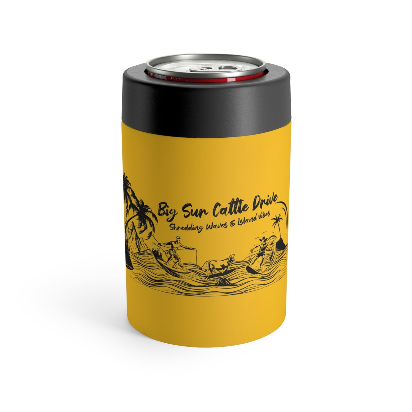 Big Sur Cattle Drive: Shredding Waves and Island vibes (12 Oz Can Tumbler)