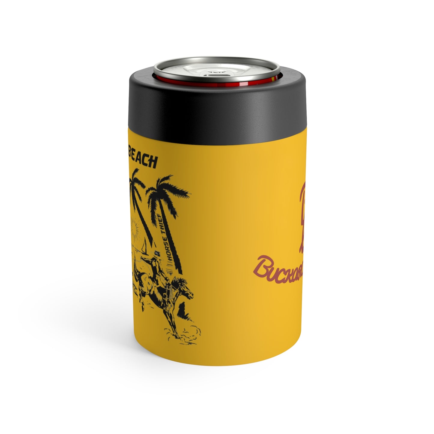 Bucking Horse Beach: West Coast Cowpoke Detailed Design (12 Oz Can Tumbler)