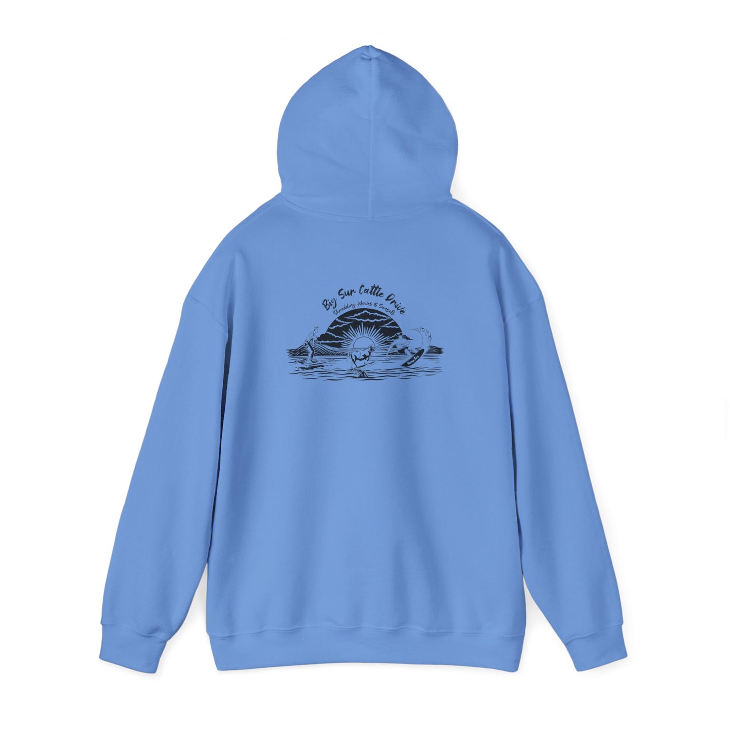 Big Sur Cattle Drive, Shredding Waves (Sunset Design) Hoodie