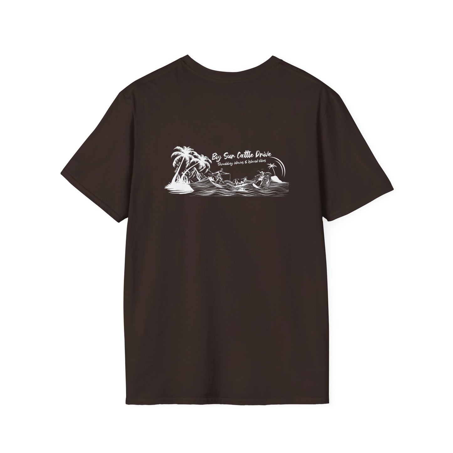 Big Sur Cattle Drive, Shredding Waves and Island Vibes (Dark Tee)