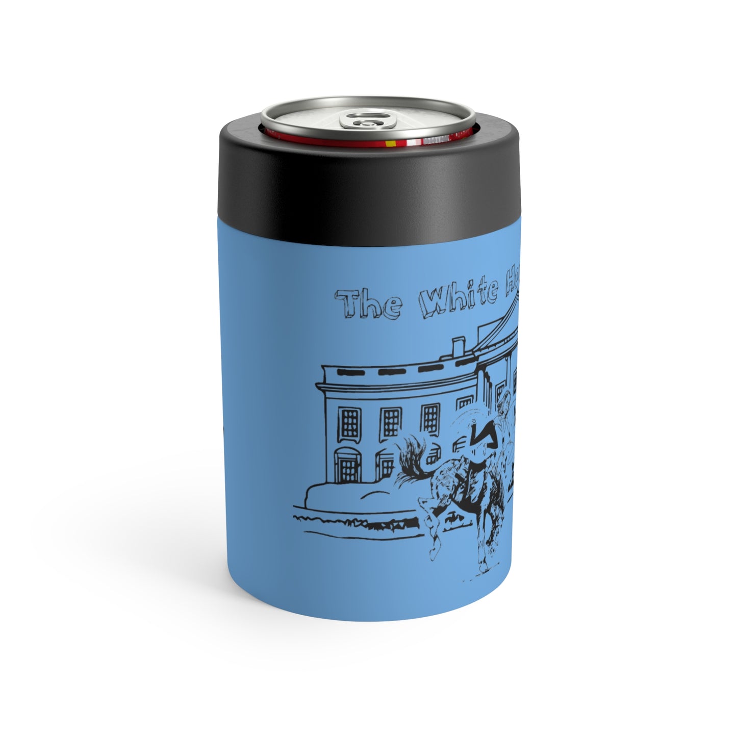 The White House Wrangler: Political Rodeo, Bucking Horse (12 Oz Can Tumbler)