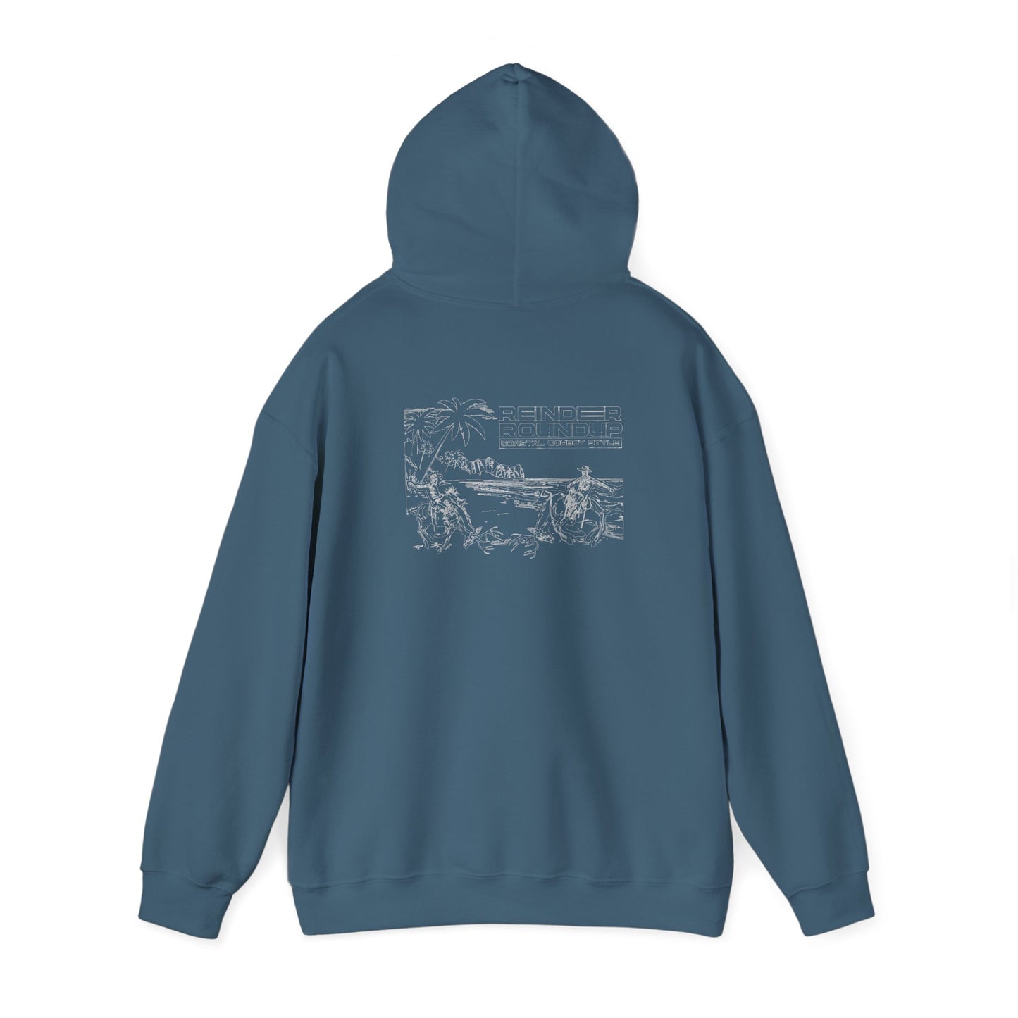 Reindeer Roundup, Coastal Cowboy Style (Dark Hoodie)