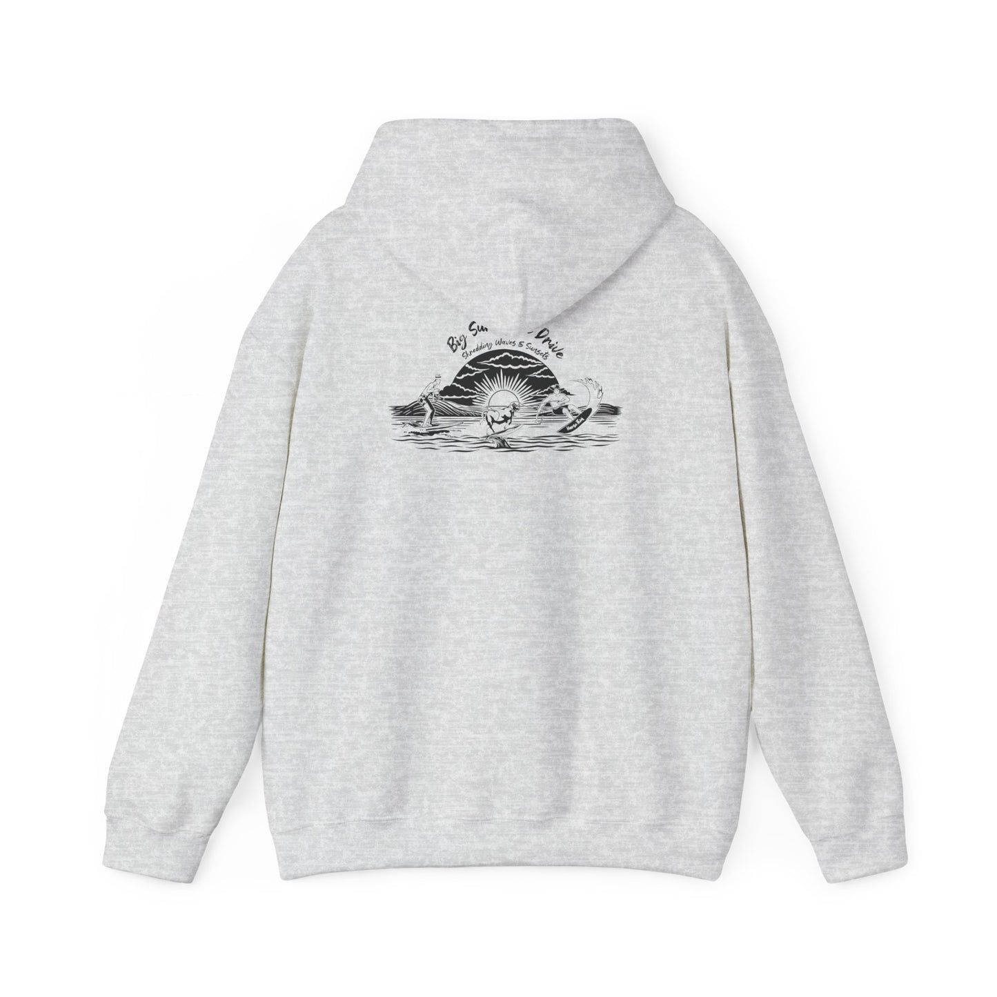 Big Sur Cattle Drive, Shredding Waves (Sunset Design) Hoodie