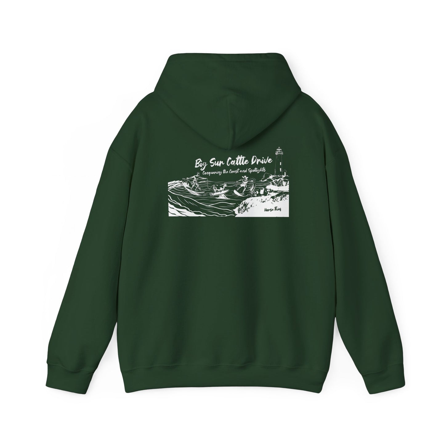 Big Sur Cattle Drive: Conquering the Coast and Spotlights Hoodie