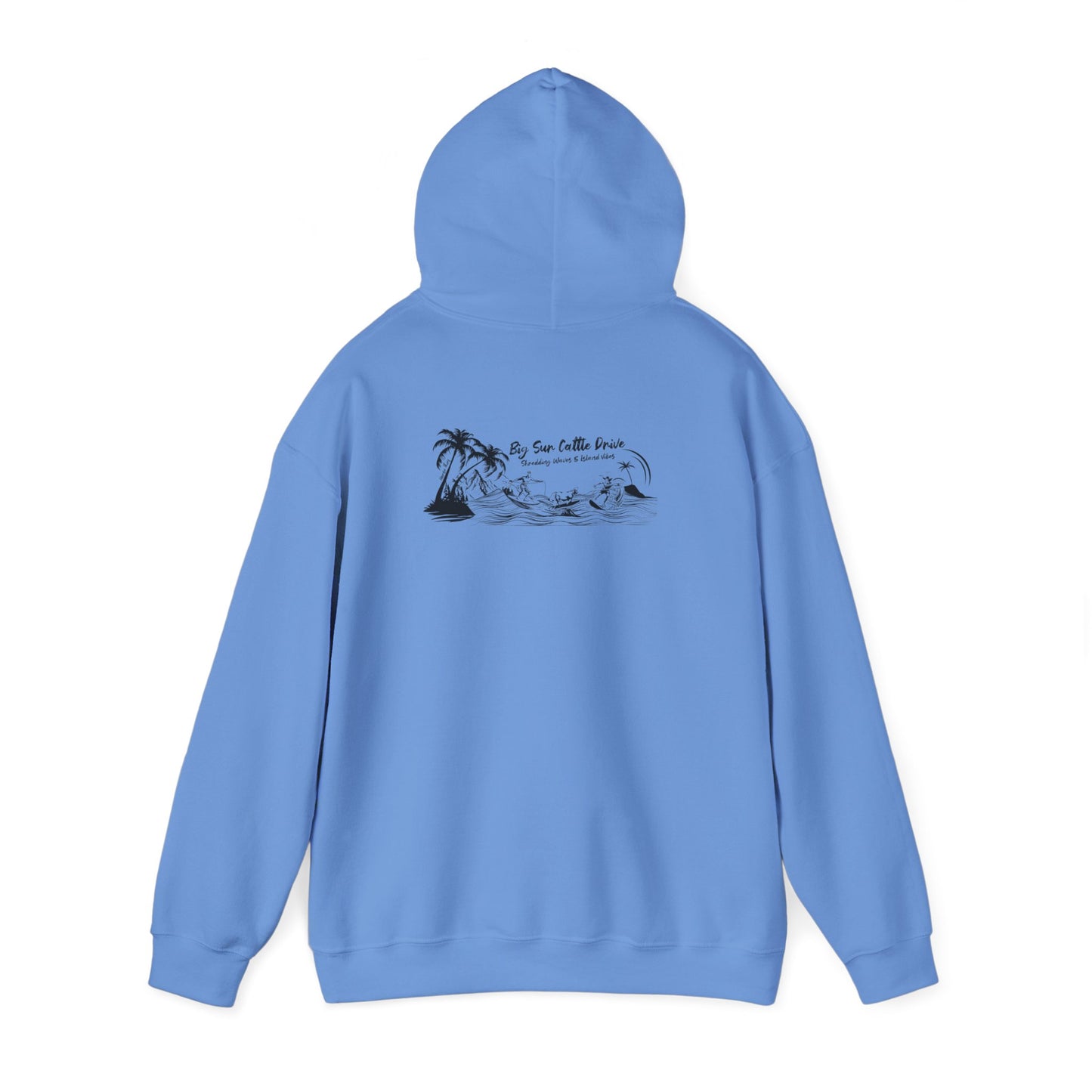 Big Sur Cattle Drive, Shredding Waves (Island Vibes Design) Hoodie