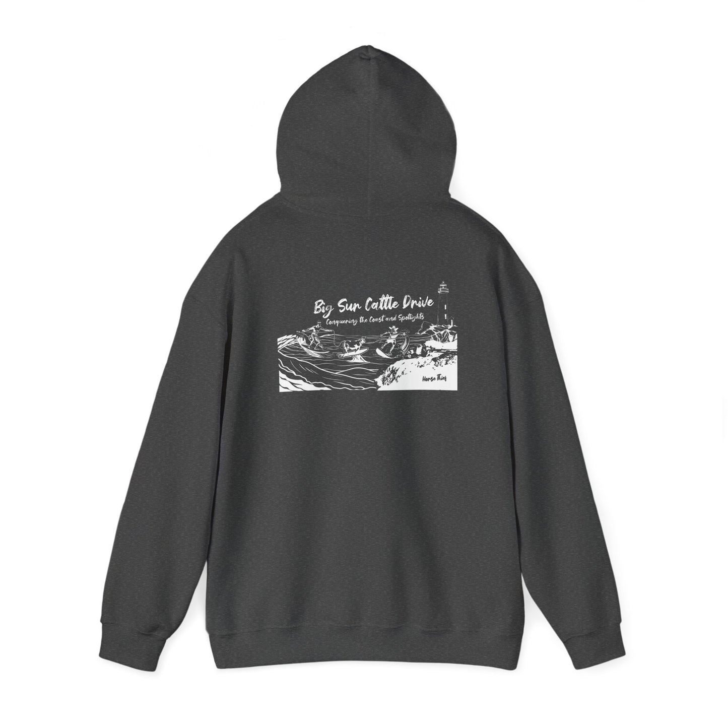 Big Sur Cattle Drive: Conquering the Coast and Spotlights Hoodie