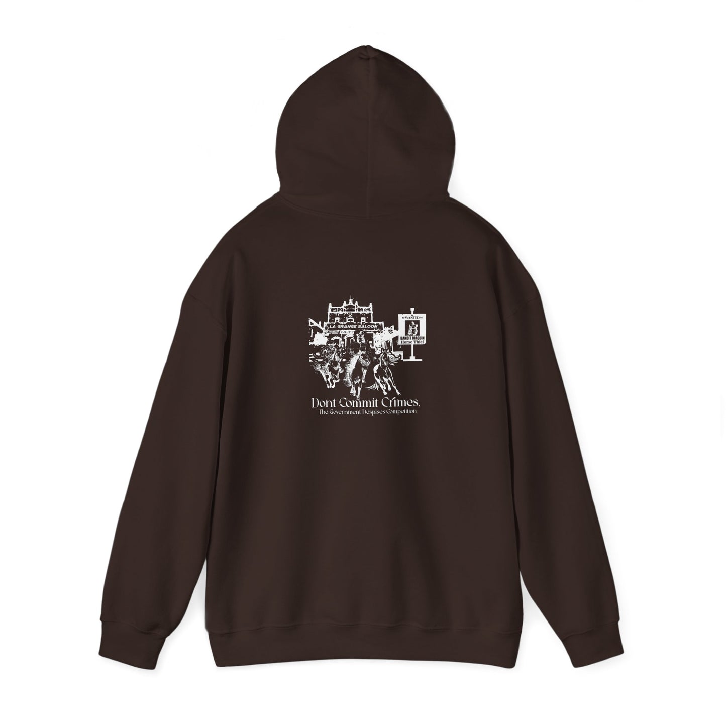 Don't Commit a Crime, The Government Despises Competition: Bandit Joaquin 2nd Design (Dark Hoodie)