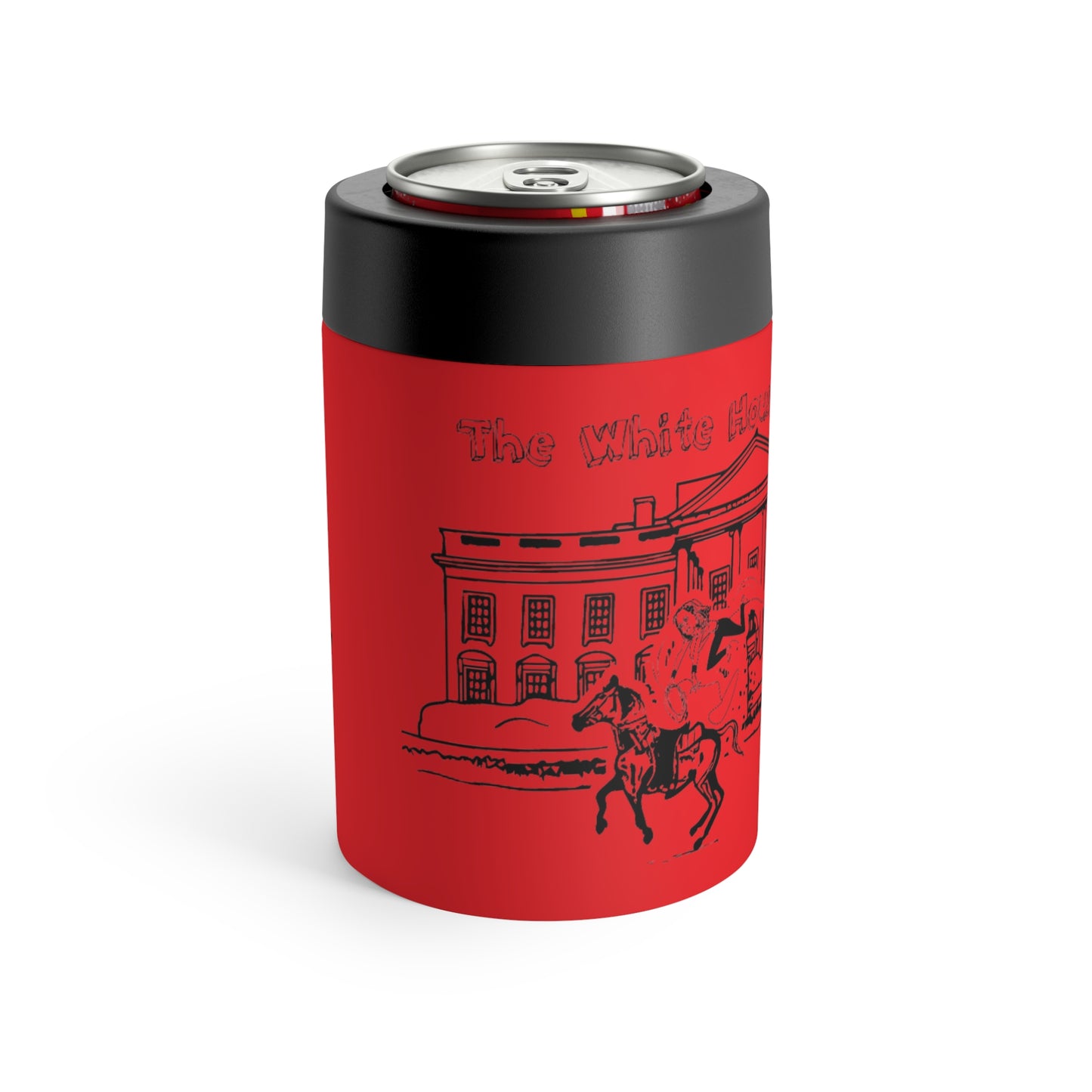 The White House Wrangler: Political Rodeo, Roped Off (12 Oz Can Tumbler)