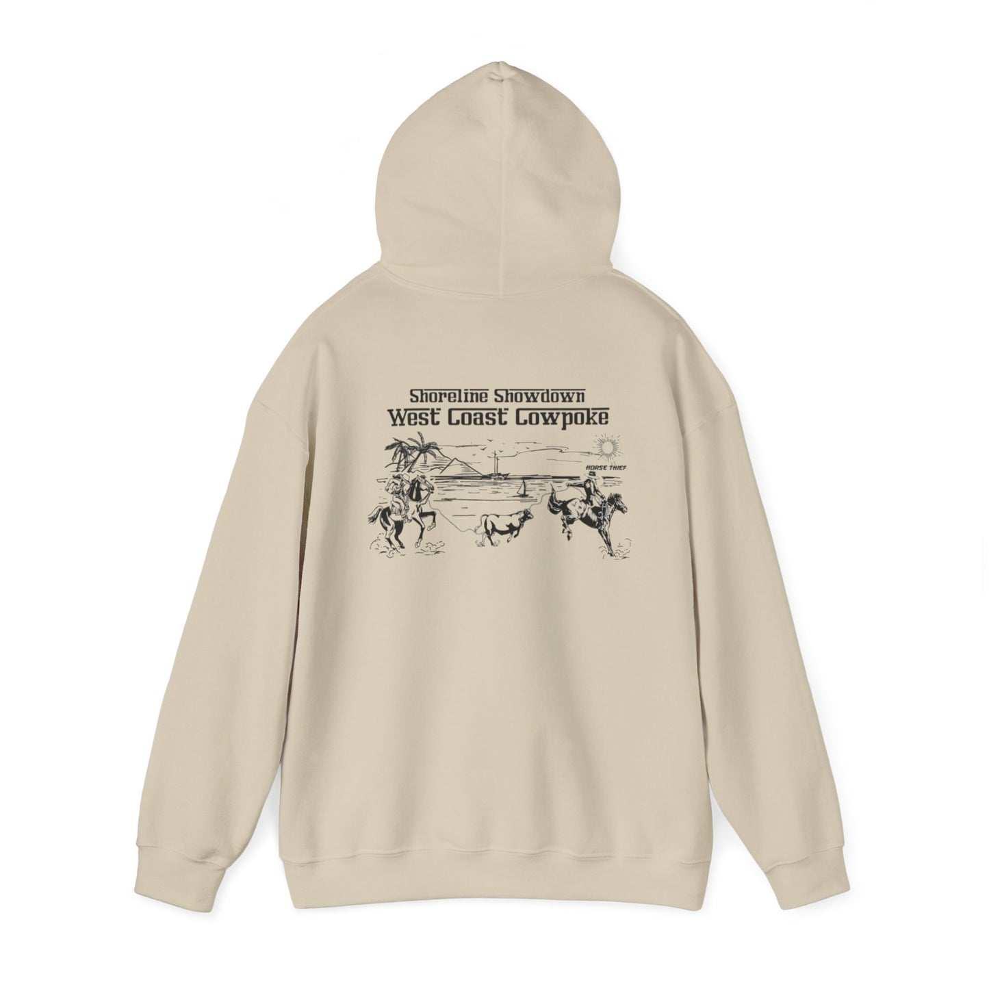 Shoreline Showdown, West Coast Cowpoke (Simplified Design) Hoodie