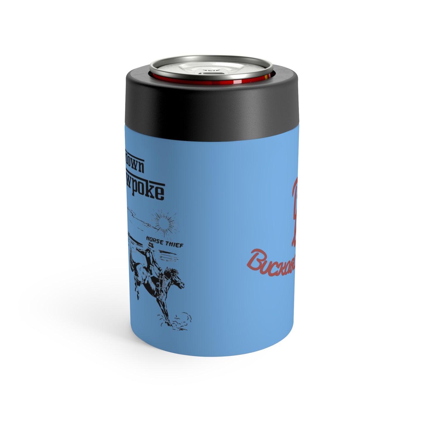 Shoreline Showdown: West Coast Cowpoke Simplified Design (12 Oz Can Tumbler)