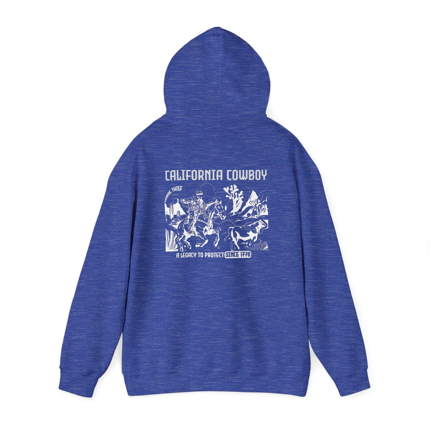 California Vaquero, A Legacy to Protect Since 1770, High Desert Design (Dark Hoodie)