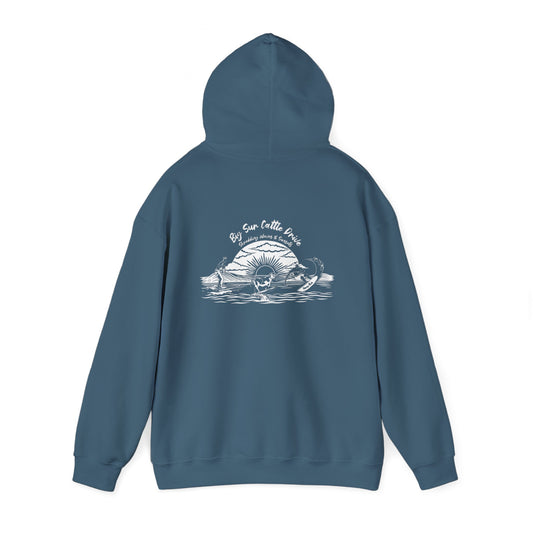 Big Sur Cattle Drive, Shredding Waves (Sunset Design) Hoodie