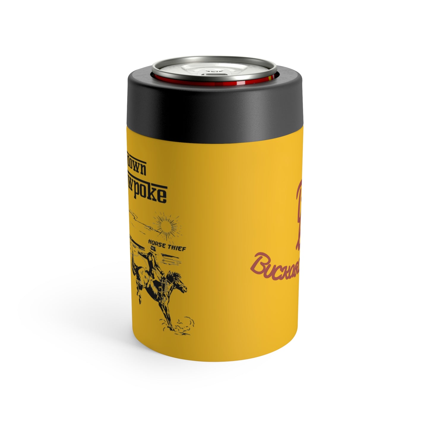 Shoreline Showdown: West Coast Cowpoke Simplified Design (12 Oz Can Tumbler)