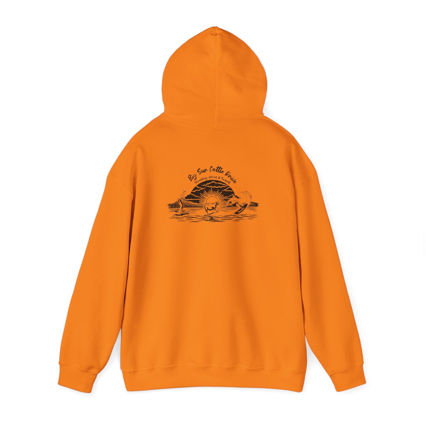 Big Sur Cattle Drive, Shredding Waves (Sunset Design) Hoodie