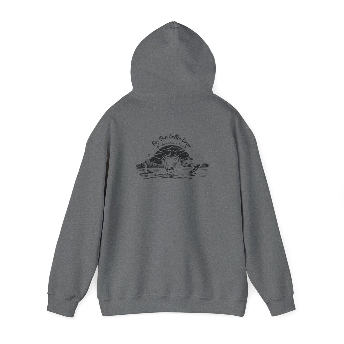 Big Sur Cattle Drive, Shredding Waves (Sunset Design) Hoodie