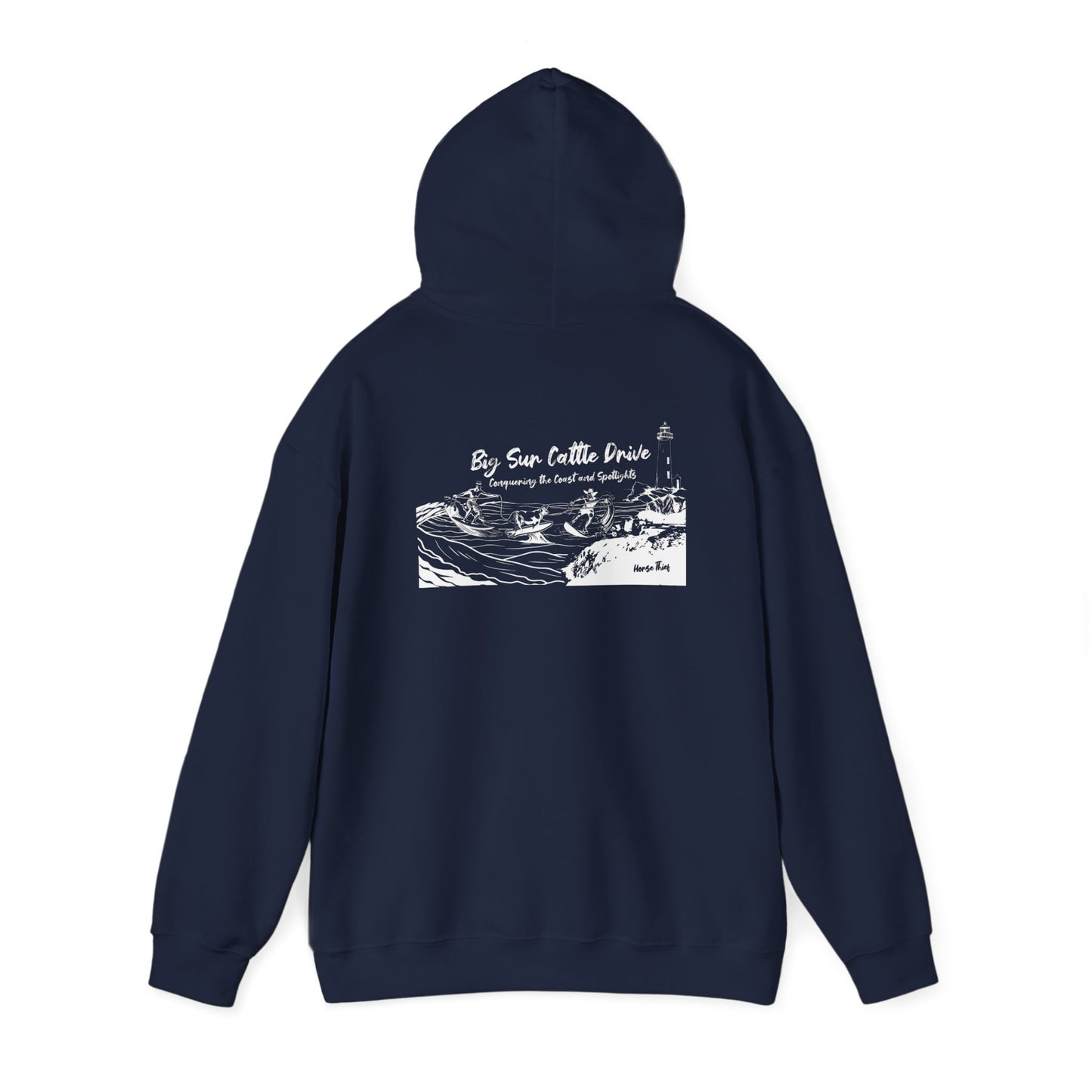 Big Sur Cattle Drive: Conquering the Coast and Spotlights Hoodie