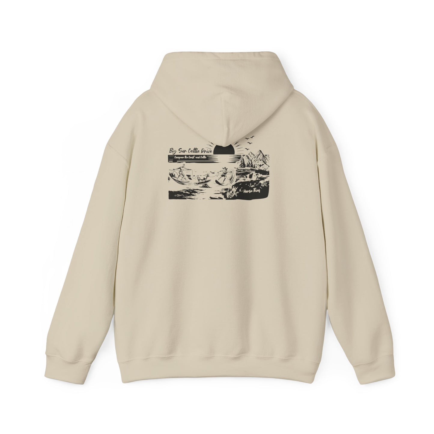 Big Sur Cattle Drive: Conquering the Coast an Cattle Hoodie