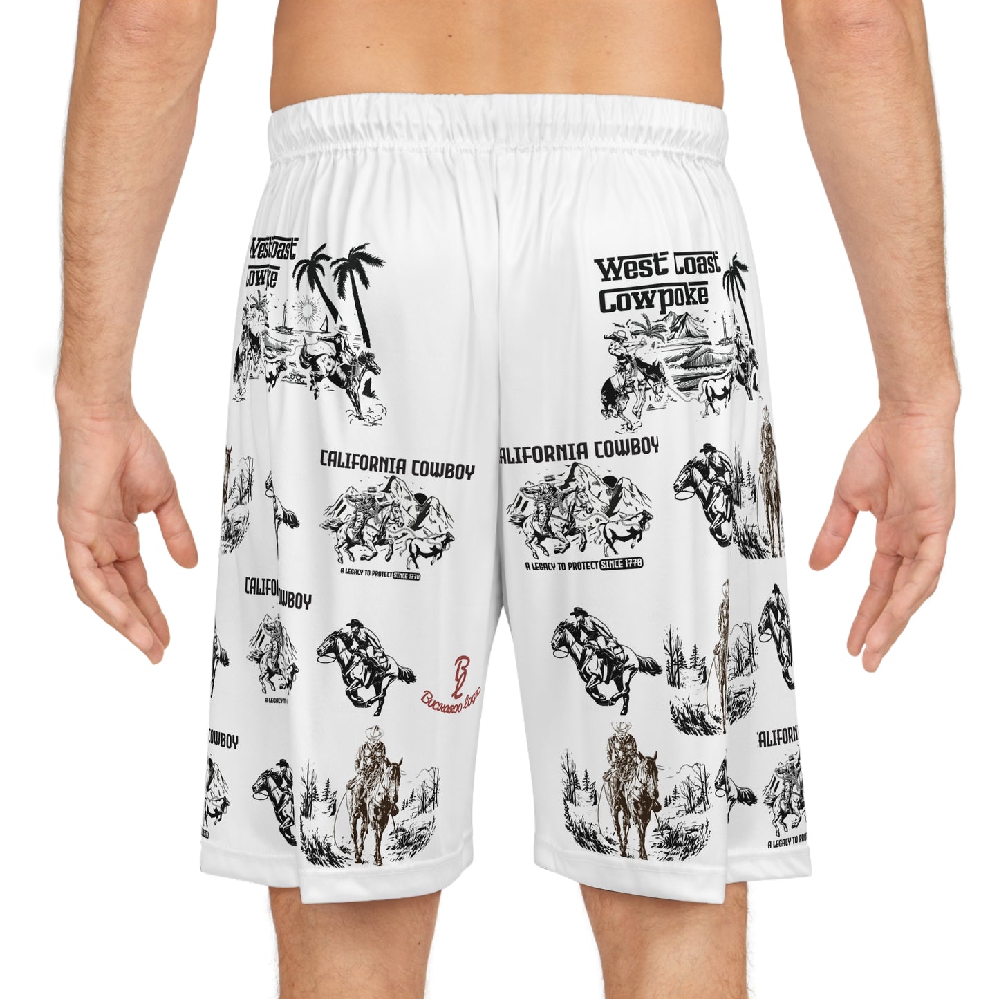 Rope This (Front design), California Cowboy Collection Shorts