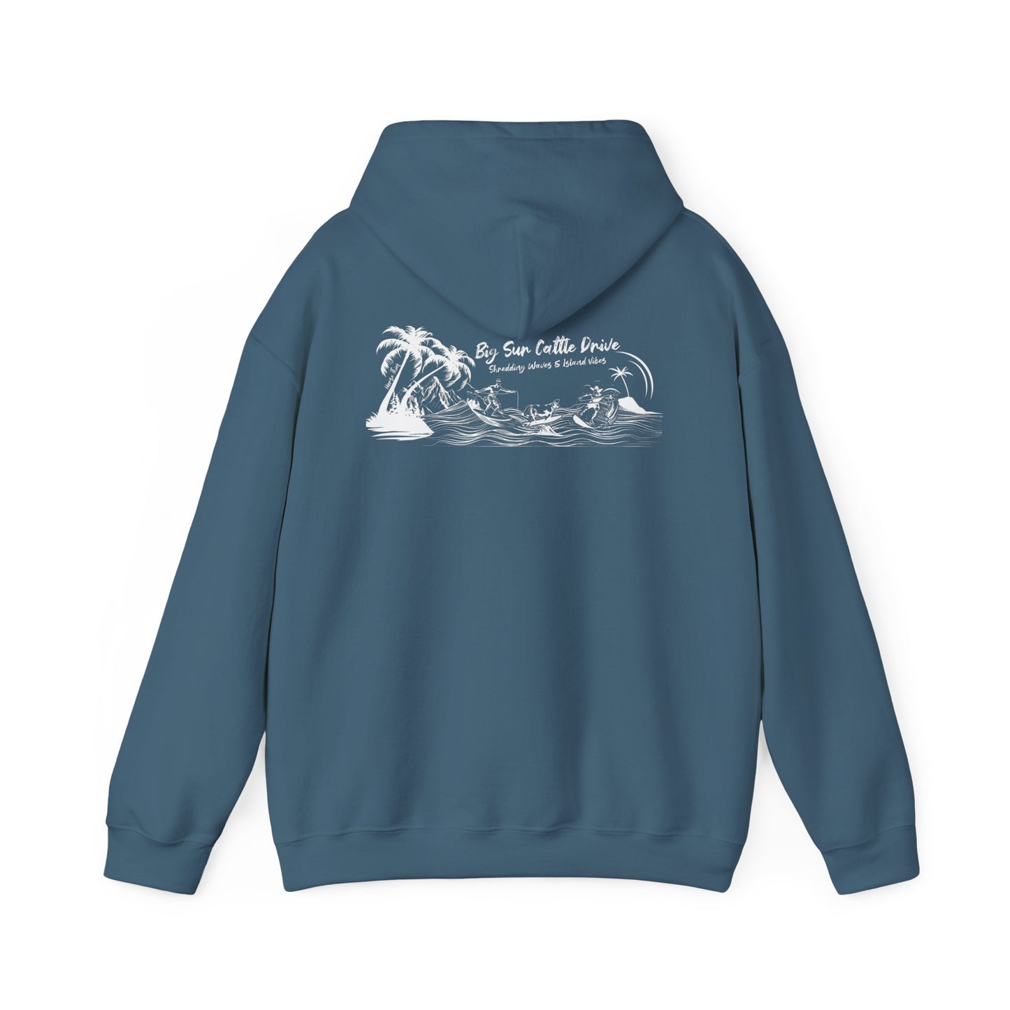 Big Sur Cattle Drive, Shredding Waves and Island Vibes (Dark Hoodie)