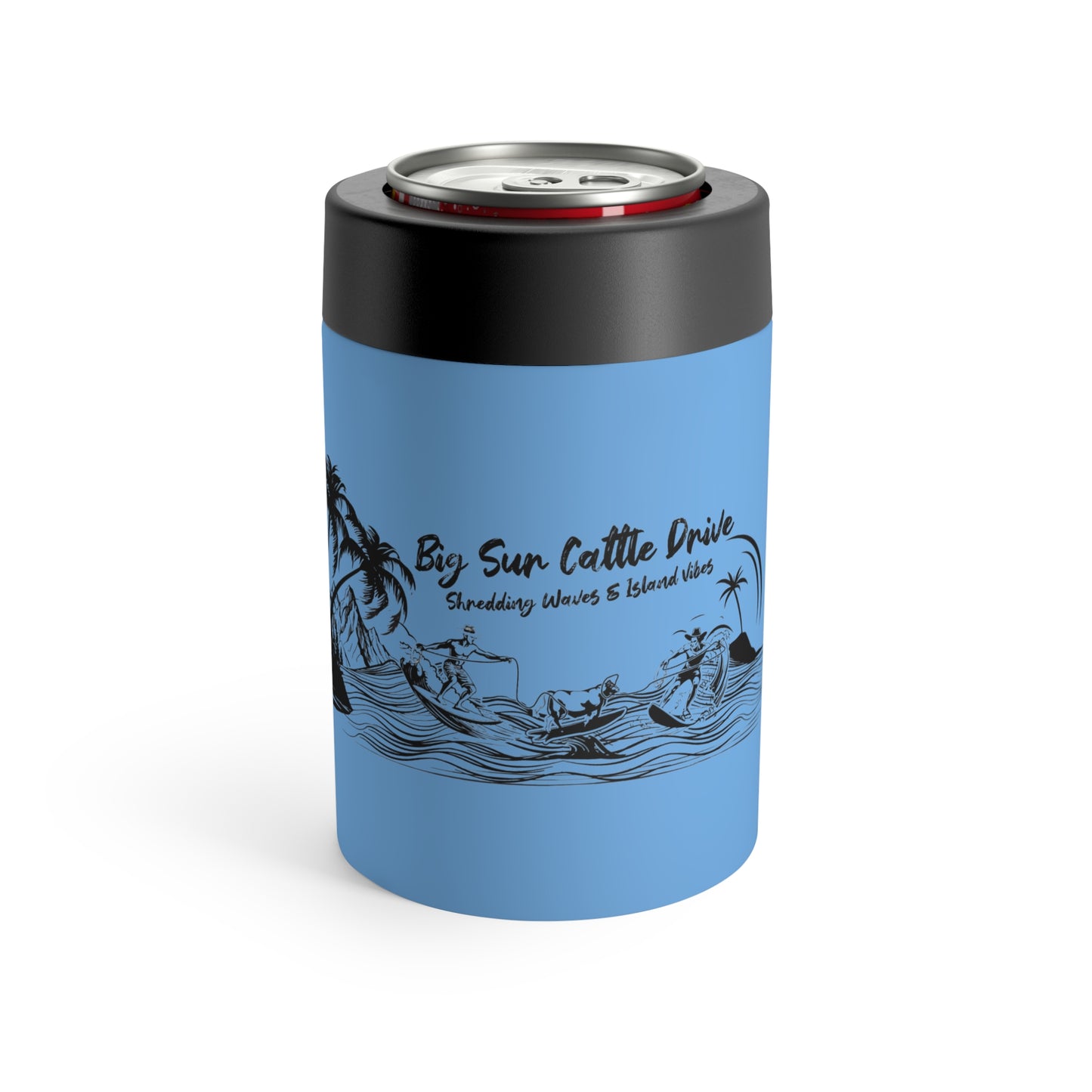 Big Sur Cattle Drive: Shredding Waves and Island vibes (12 Oz Can Tumbler)