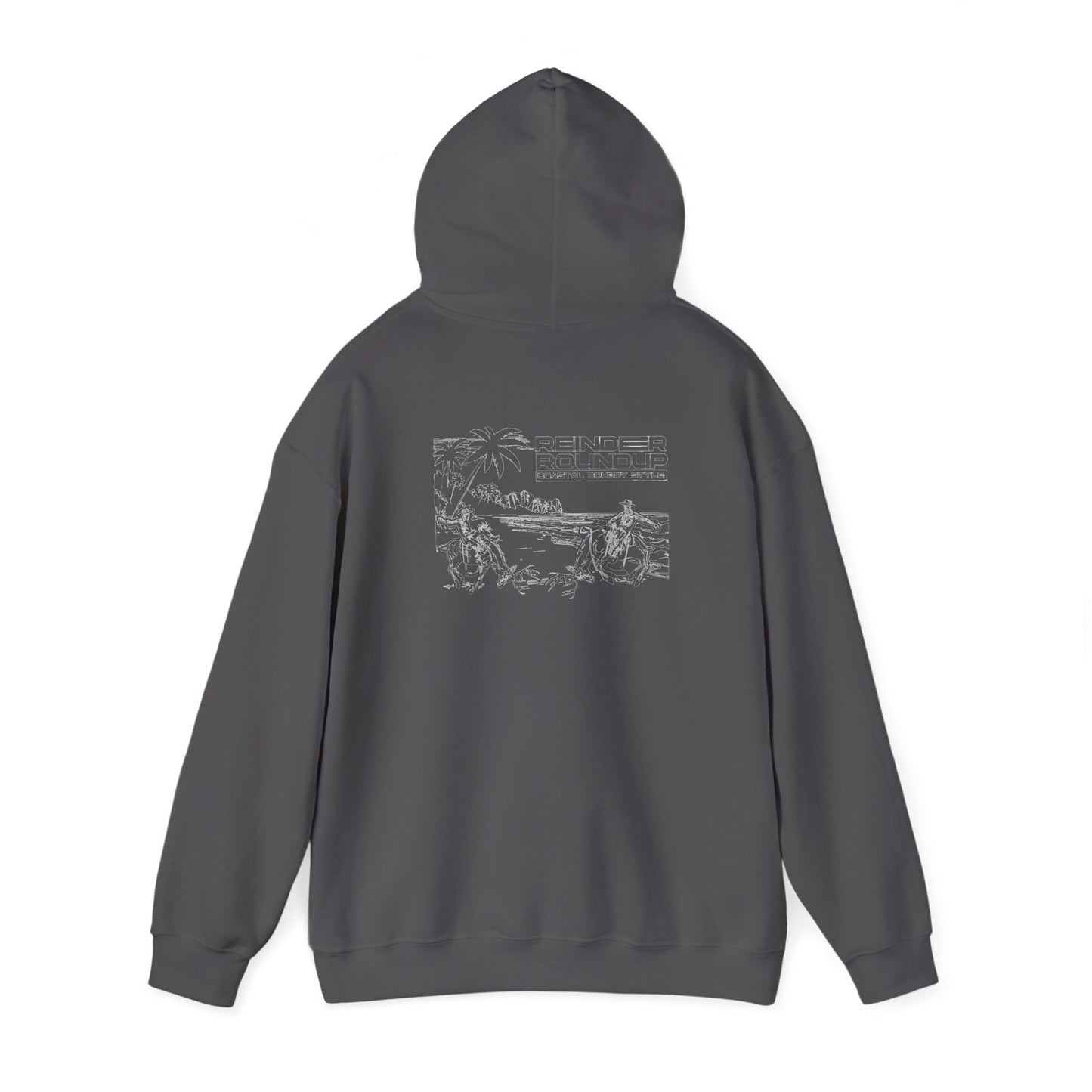 Reindeer Roundup, Coastal Cowboy Style (Dark Hoodie)