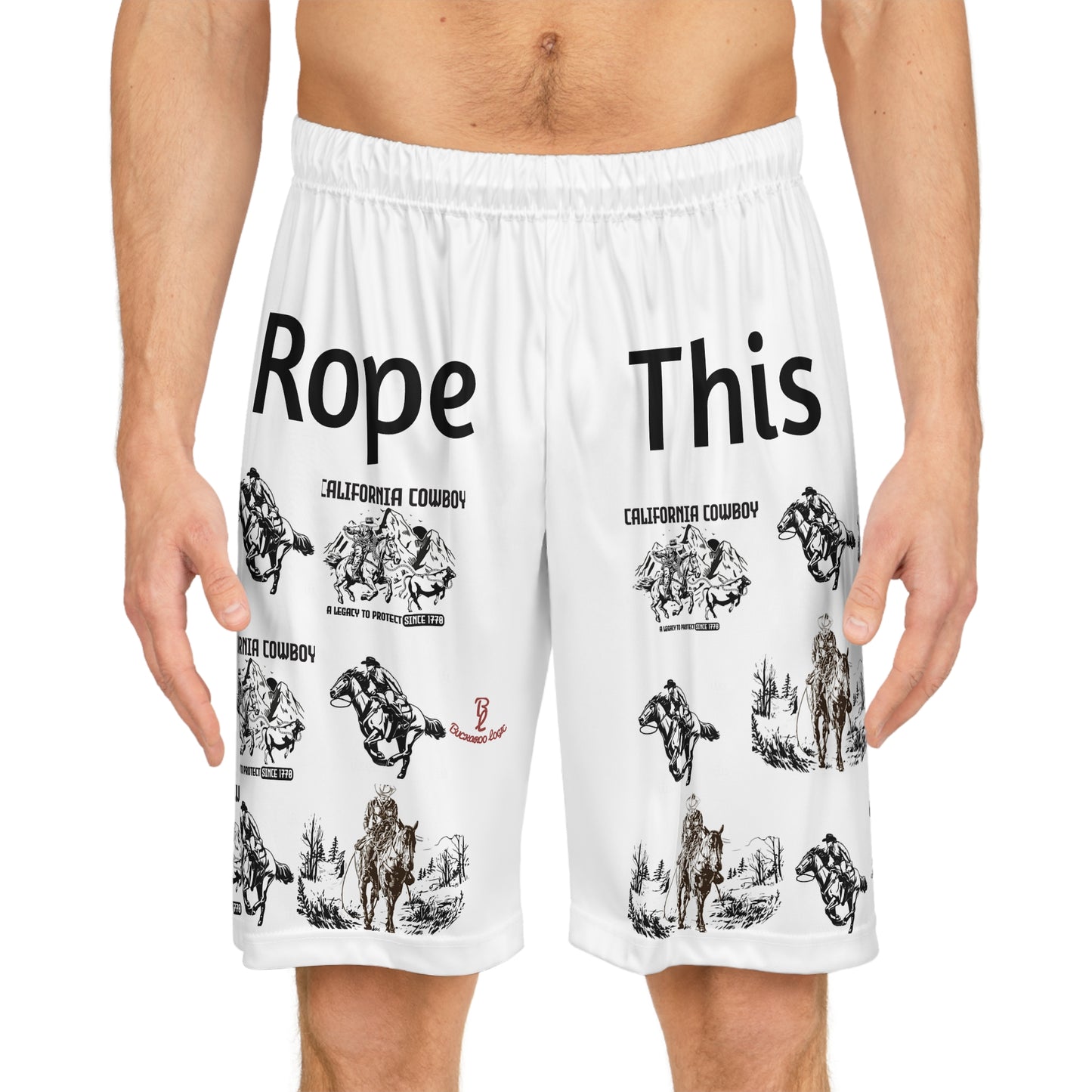 Rope This (Front design), California Cowboy Collection Shorts