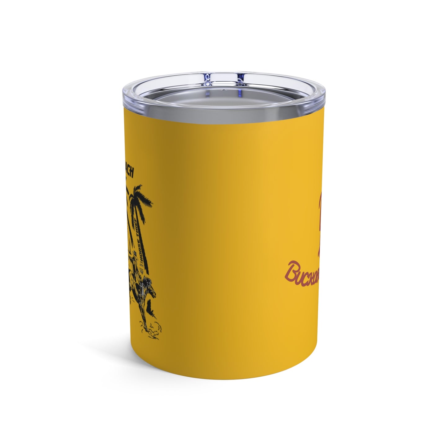 Bucking Horse Beach, West Coast Cowpoke (10oz Yellow Tumbler)