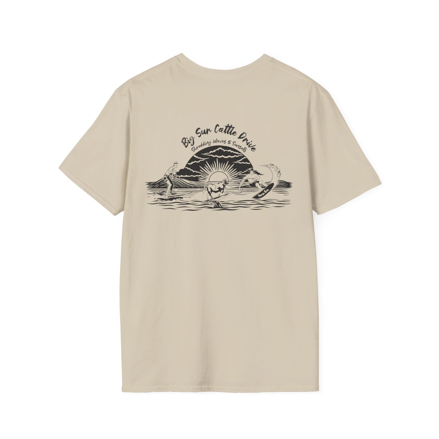 Big Sur Cattle Drive, Shredding Waves and Sunsets (Classic Tee)