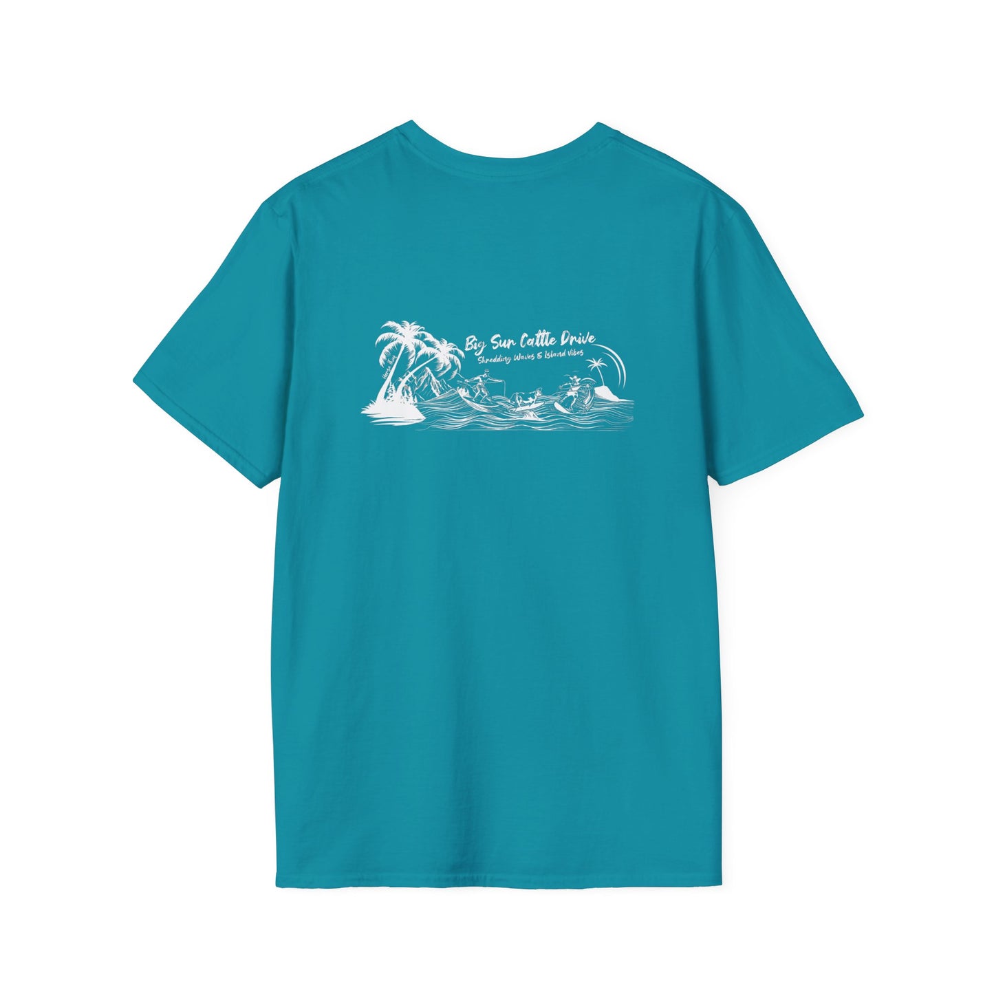 Big Sur Cattle Drive, Shredding Waves and Island Vibes (Dark Tee)